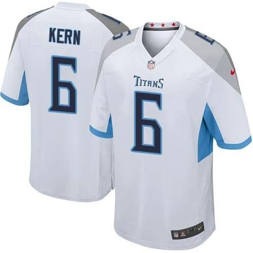 Men Tennessee Titans #6 Brett Kern Nike White Game NFL Jersey